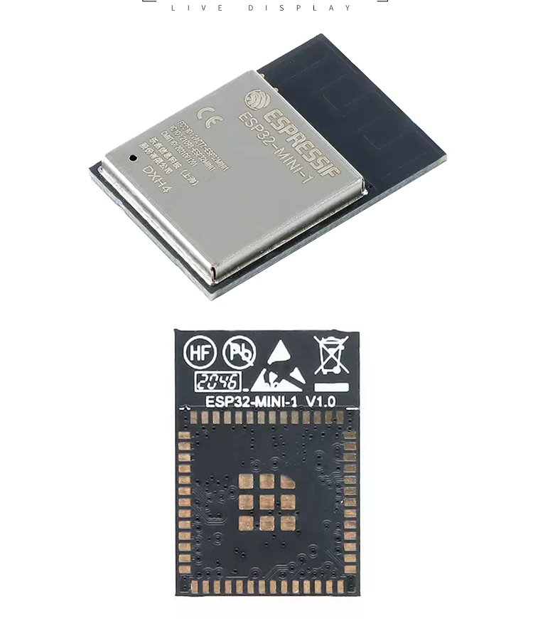 乐鑫信息科技公司官网ESP32-MINI-1-1/1U 2.4GHz Wi­Fi+蓝牙®+低功耗蓝牙模组无线通信模块