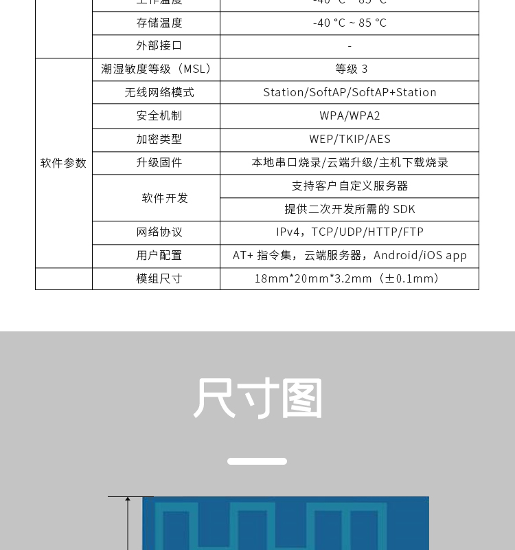 esp8266乐鑫官网ESP-WROOM-02D/02U无线wifi模组集成ESP8266EX的贴片式模组