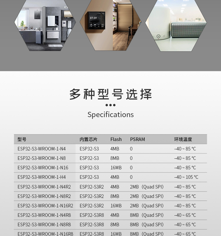 乐鑫信息科技代理商ESP32-S3-WROOM-1 wifi蓝牙模块无线wifi模块生产厂家