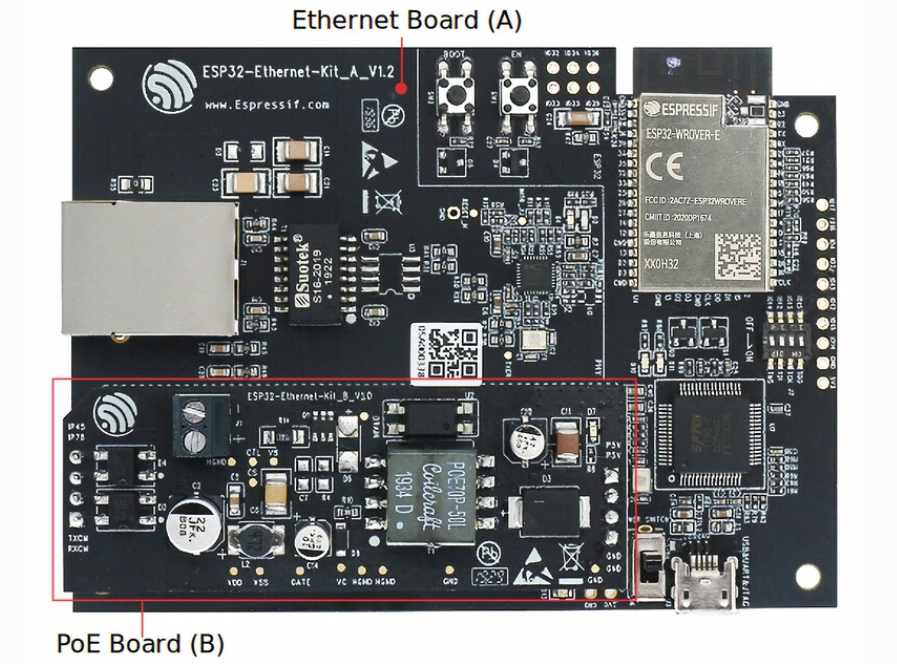 乐鑫低功耗wifi ESP32-Ethernet-Kit V1.2