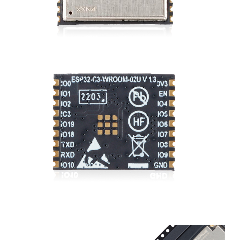 乐鑫科技的代理商ESP32-C3-WROOM-02U-H4无线收发模块ble蓝牙模组厂家