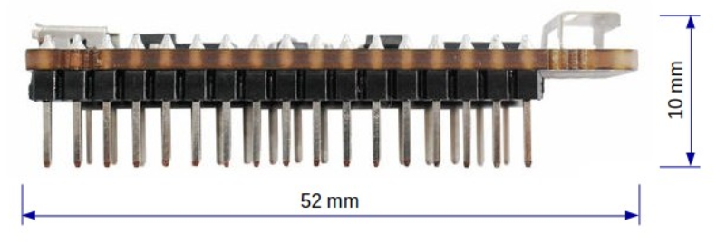 乐鑫科技ESP32-PICO-KIT 尺寸图 – 侧面